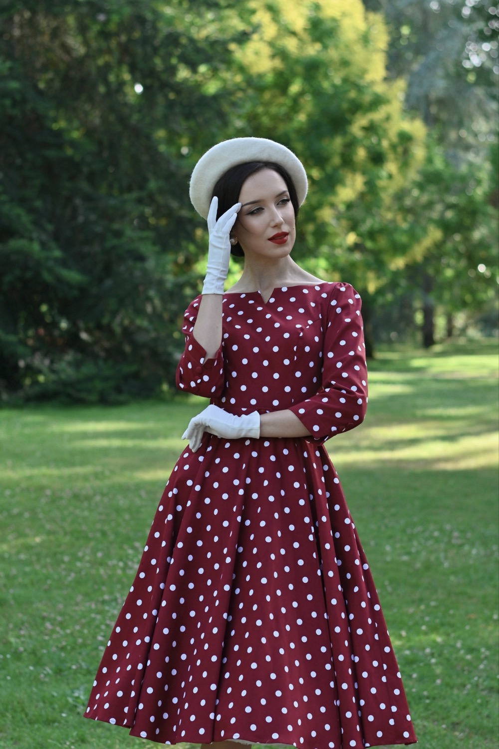 Rosetta Polka Dot Swing Dress
